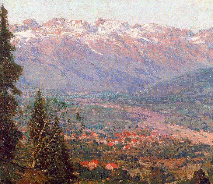 Payne, Edgar Alwin Swiss Village oil painting image